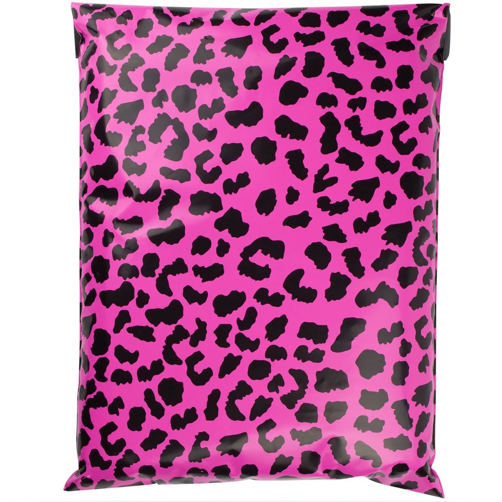 Medium 10 count- Hot Pink Cheetah Poly Mailer - 6x9